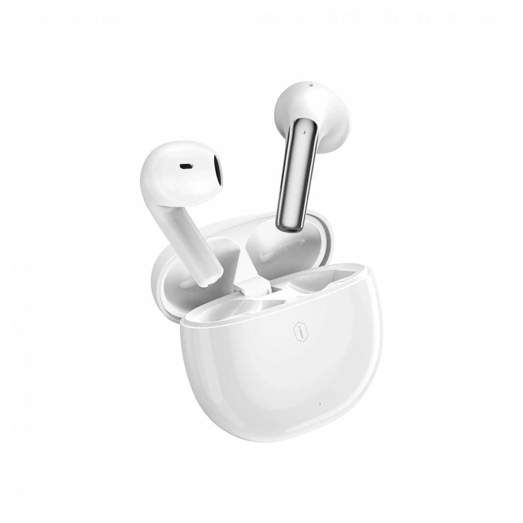 WiWU T31 ENC Half In Ear 4 Mic ENC TWS, Noise Reduction IPX4 Waterproof, 40H Battery Fast Charging - White