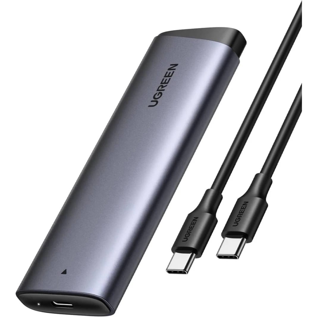UGREEN M.2 NVMe SSD Enclosure 10Gbps USB 3.2 Gen 2 (10 Gbps) to NVME M-Key/(B+M) Key Solid State Drive External Enclosure Support UASP Trim for 2230/2242/2260/2280 NVME SSDs
