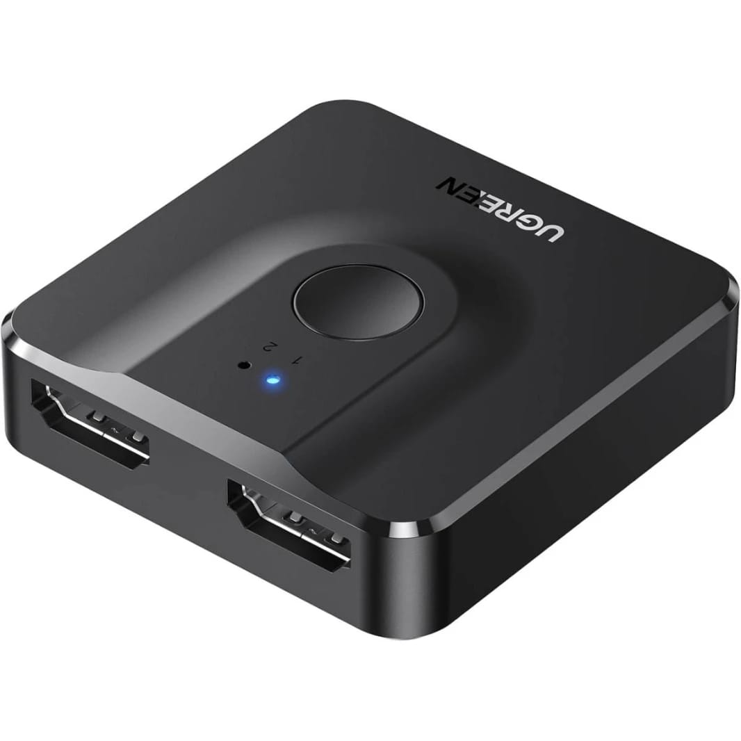 UGREEN HDMI Switch 4K@60Hz, Bi-Directional HDMI Splitter 2 in 1 Out Switcher Supports UHD 3D HDR Compatible with PS5, PS4, Xbox Series X/S, Roku, Fire Stick, Black