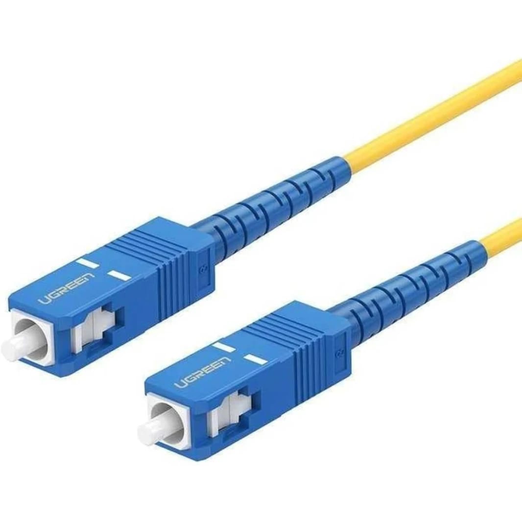 UGREEN 70664 SC-SC Single Mode Fiber Optic Cable, 3 Meter Length, Yellow