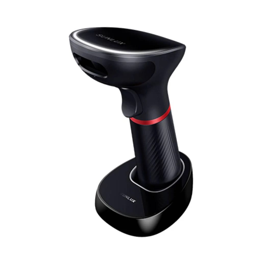Sunlux XL-9610 Wireless 2D Barcode Scanner Gun | Bluetooth & 2.4G Dual Mode, 150m Range, 2600mAh Battery w/ Charging Base, Inventory Mode & 100,000 Barcode Memory for POS & Warehouse