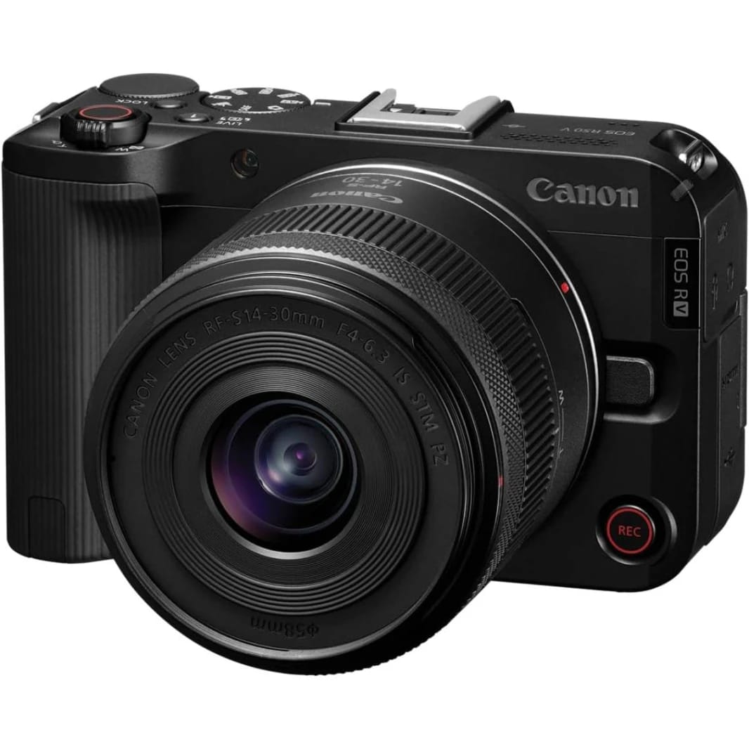 Canon EOS R50 V Mirrorless Camera with RF-S14-30mm Lens, APS-C Sensor, for Creators, Black