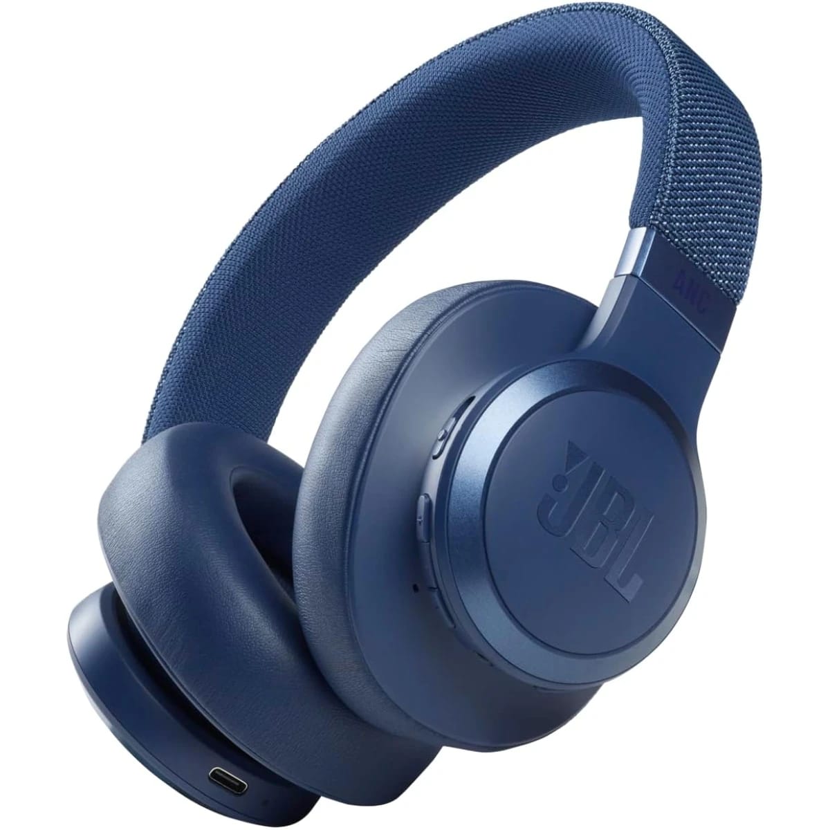 JBL Live 660NC Adaptive Noise Cancelling Over-Ear Bluetooth 5.0 Up to 50H Battery Speed Charge Ambient Aware Voice Assistant integration TalkThru - Blue