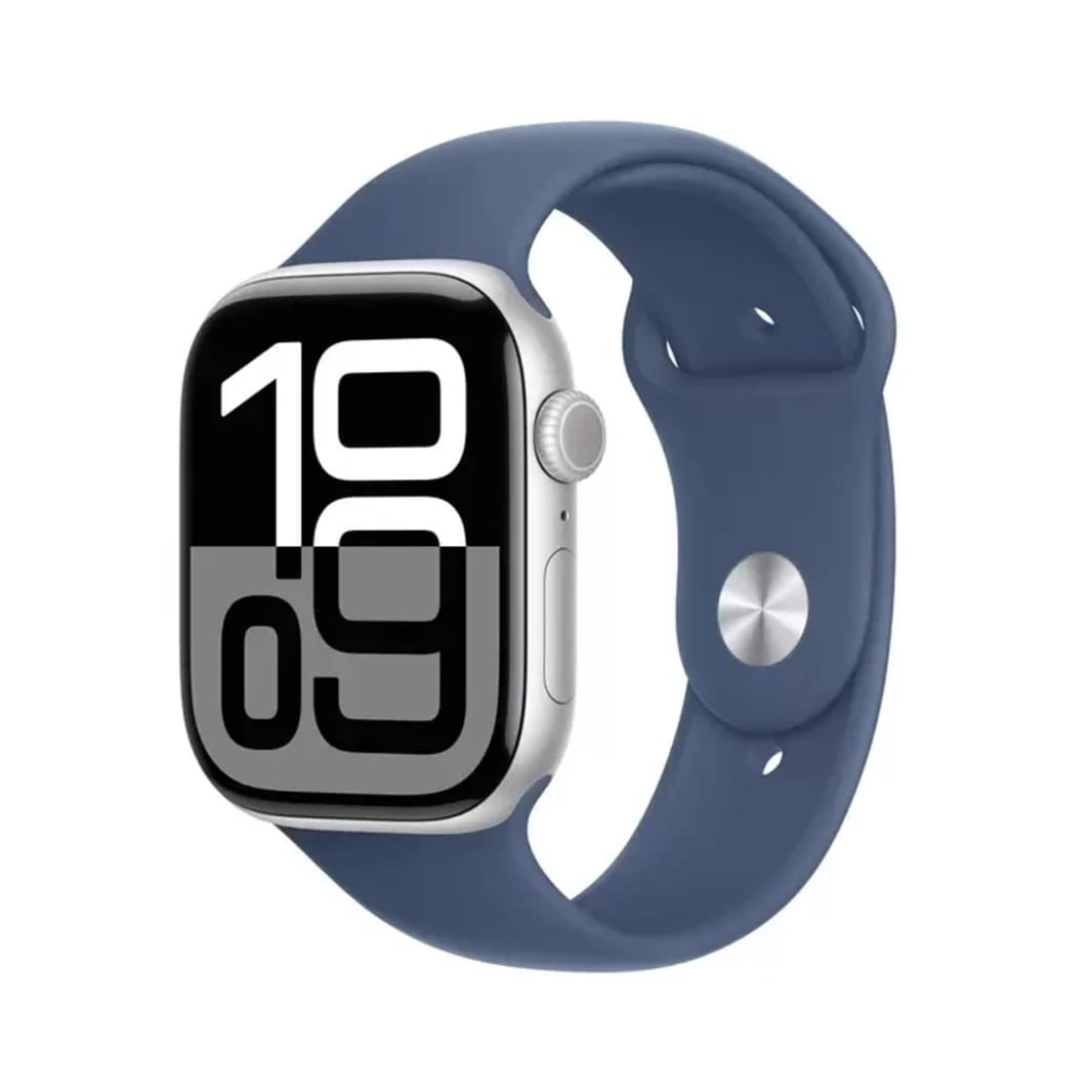 Apple Watch Series 10 GPS in Silver Aluminum Case 46mm with Sport Band (M/L)
