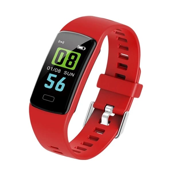 ساعة تكنو Fit Band الذكية, 0.96 انش – أحمر