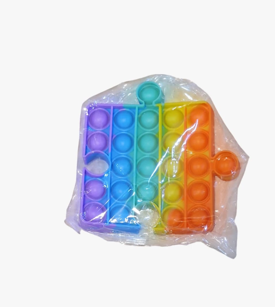 Rainbow Colored Silicone Pop It Fidget Toy for Kids and Adults for Relaxation and Fun