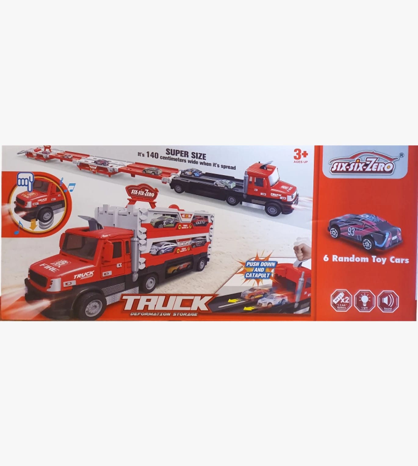Six-Six-Zero Super Size Kids Truck with 140 cm Length Featuring Six Random Toy Cars for Adventure Enthusiasts