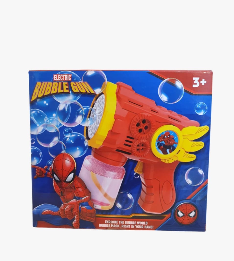 Electric Bubble Gun Superhero Design for Kids Ages 3 and Up, Fun and Exciting Toy