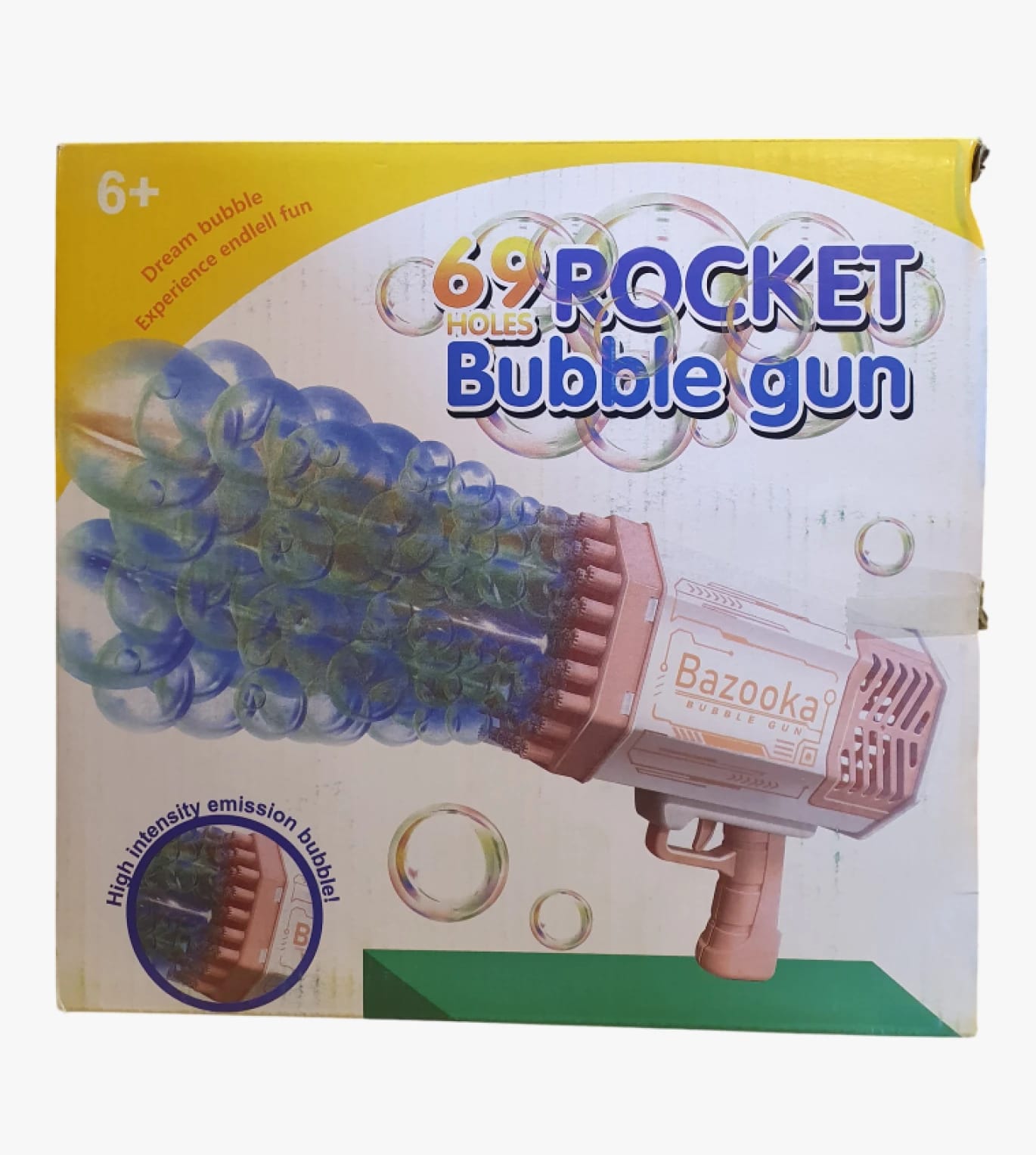 Bazooka Rocket Bubble Gun with 69 Holes for Kids Aged 6+, Perfect Entertainment Toy for Endless Fun with Friends.