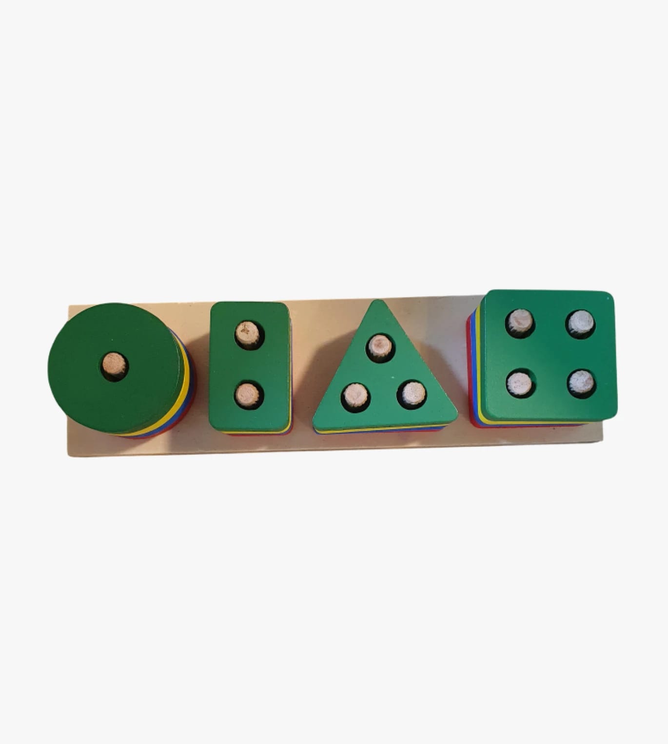 Children's Educational Wooden Board Colorful by Educational Brand, for Sorting and Stacking with Geometric Shapes for Kids