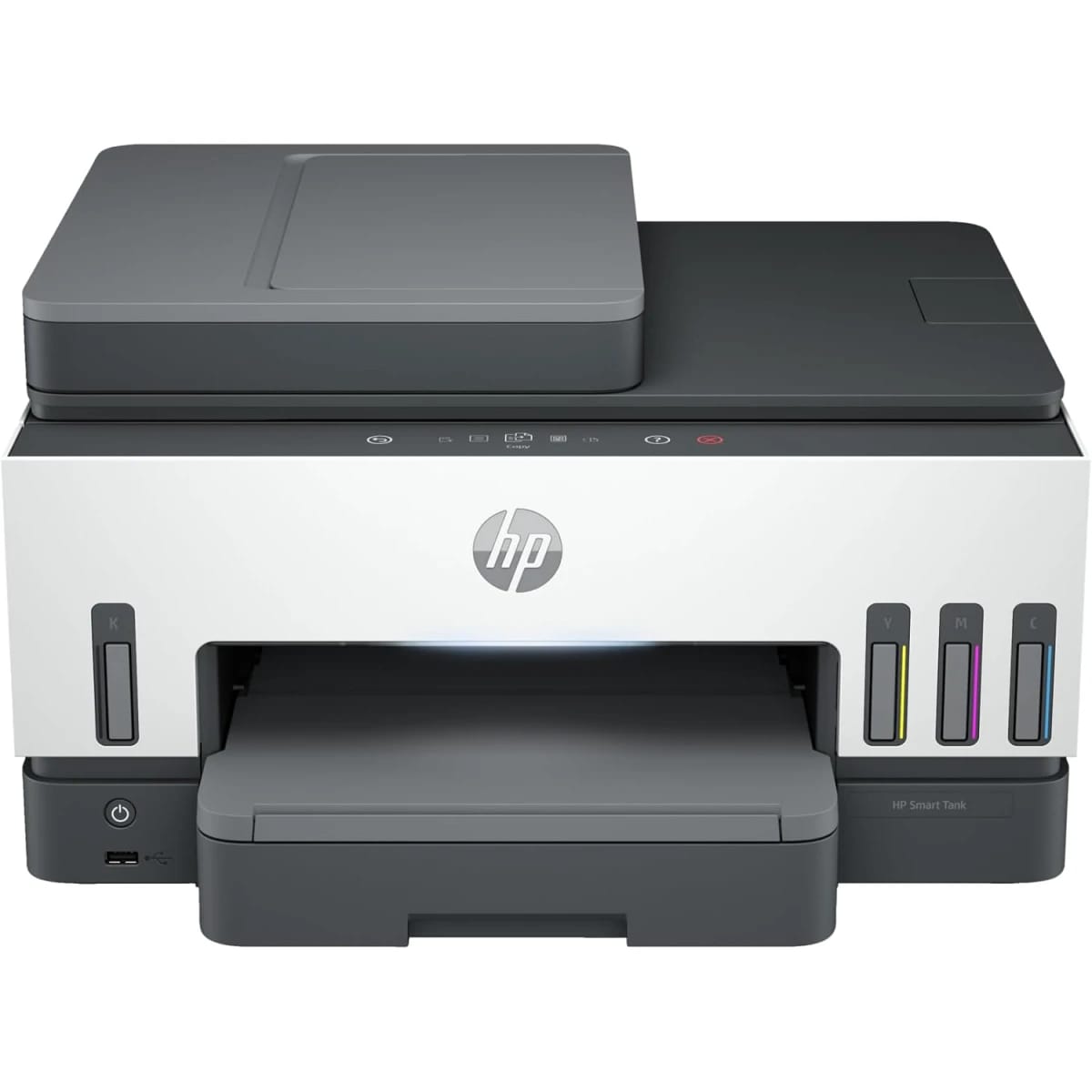 HP Smart Tank 790 All-in-One Wireless Printer, Print, Scan, Copy, Fax, Auto Duplex, Document Feeder, Print up to 18000 black or 8000 color pages, White/Grey