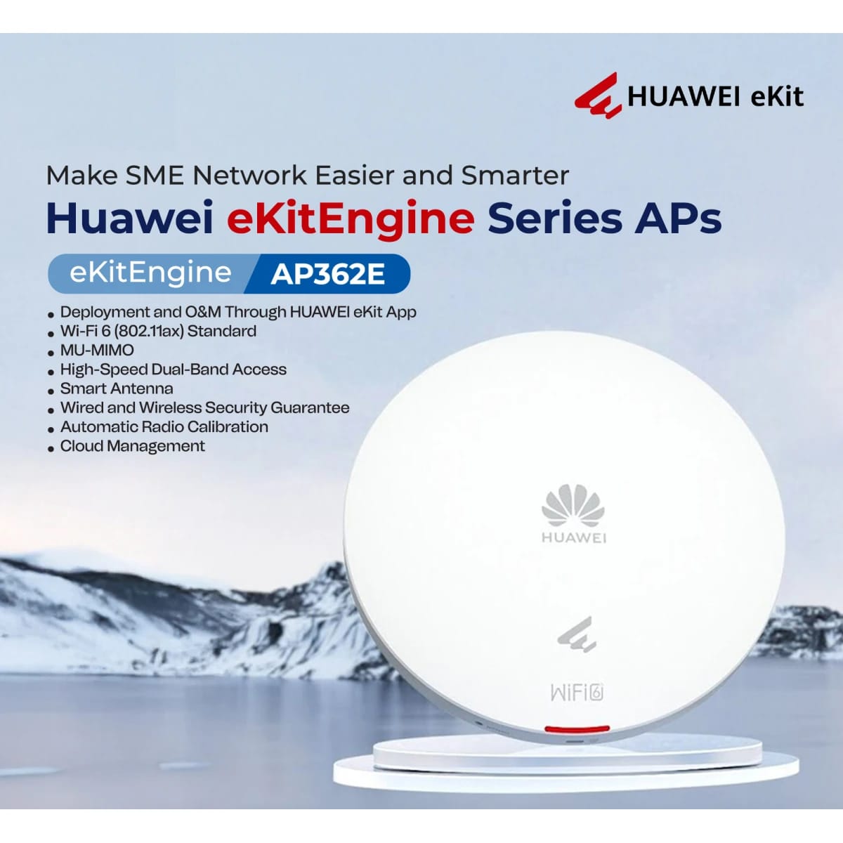 Huawei eKitEngine AP362E WIFI 6 AX3000 Ceiling Mount Dual-Band 2.4GHz & 5GHz Access Point Smart Antennas