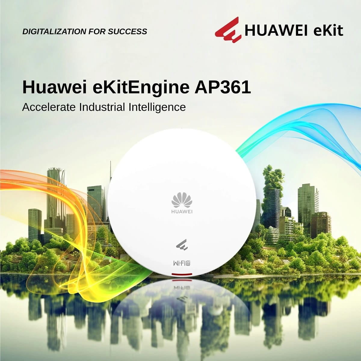 Huawei eKitEngine AP361 WIFI 6 AX1800 Ceiling Mount Dual-Band Dual Band 2.4GHz & 5GHz Access Point Built-in Smart Antennas