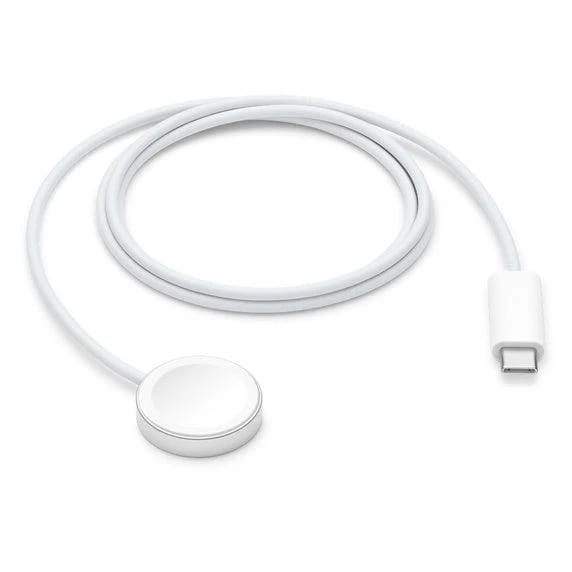 كابل شاحن مغناطيسي سريع لساعة آبل إلى USB-C بطول 1 متر - أبيض