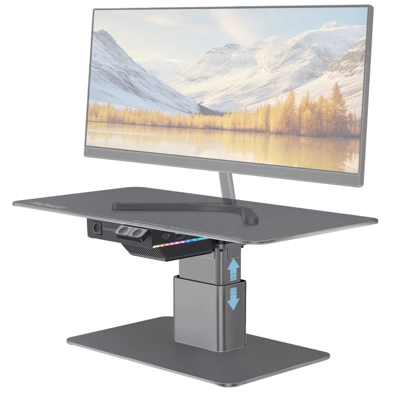 حامل مونيتور ولابتوب مريح بمحرك من بروميت رايزر مع موزع USB مدمج