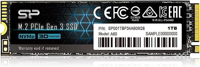 Silicon Power M.2 NVMe SSD 1TB A60 High Speed Storage