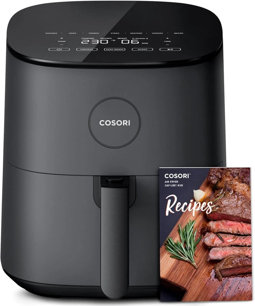 COSORI Air Fryer 4.7L 9 in 1 Compact Air Fryers Oven Digital Tempered Glass Display