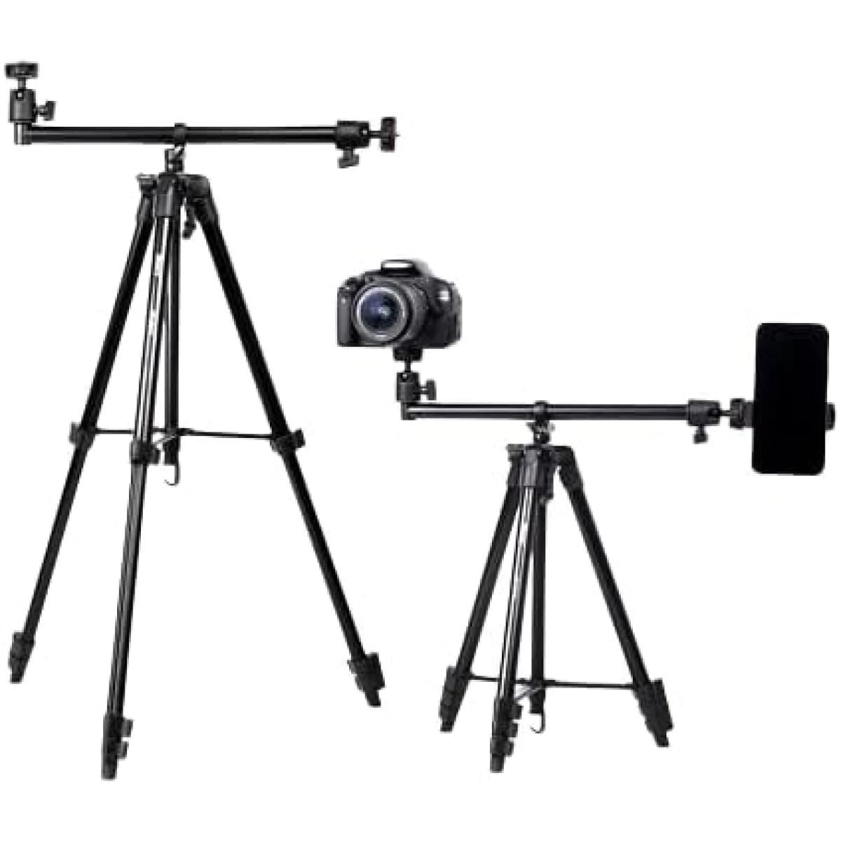 Jmary KP-2207 Multi-Functional Professional Tripod Stand with Camera Phone Holder - Black