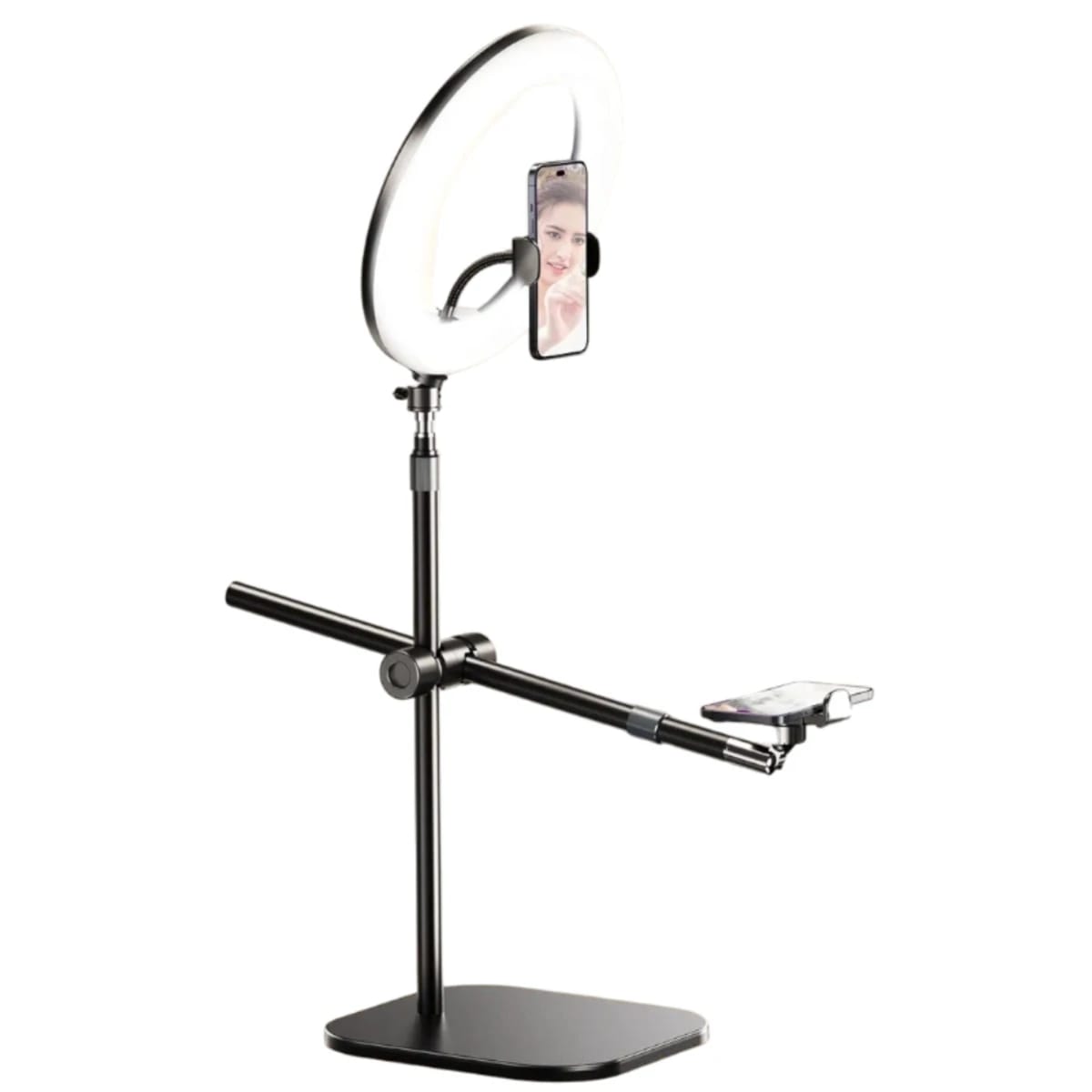 RTAKO ZJ-FP02 Kit Overhead Phone Mount 55cm with Clamp and Light Ring