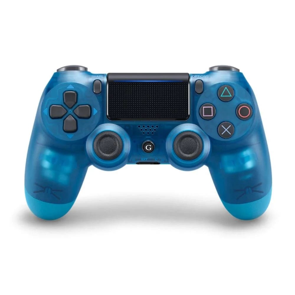 Wireless Bt Gamepad for PS4 Controller Translucent Blue