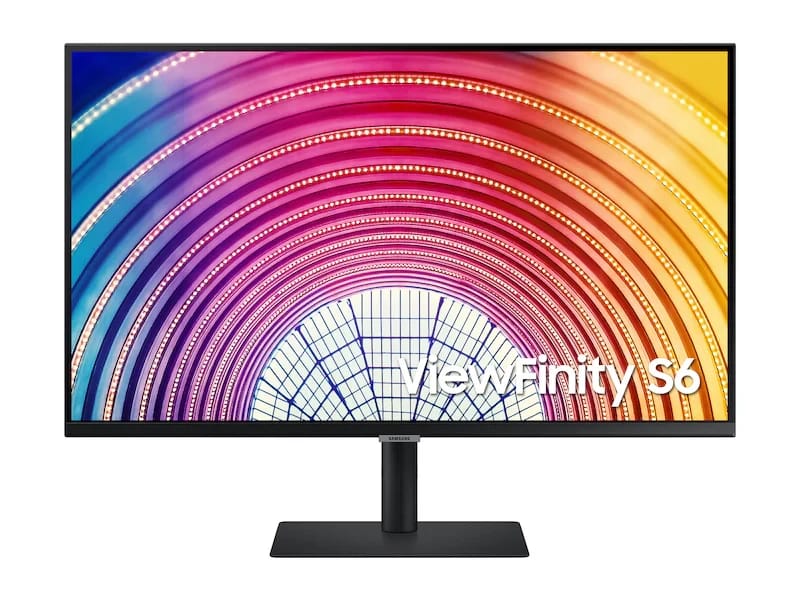 سامسونج 27 بوصة ViewFinity S6 IPS QHD 2K 100Hz HDR10 حامل قابل للتعديل - أسود