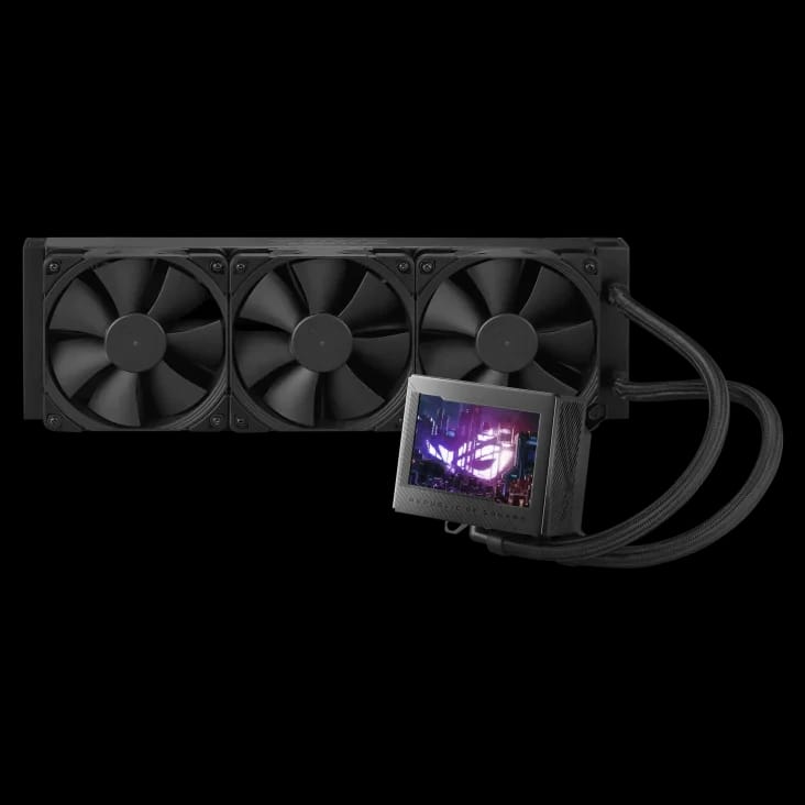 ASUS ROG RYUJIN III 360 AIO Liquid CPU Cooler with 3.5" LCD Display, Asetek 8th Gen Pump Black