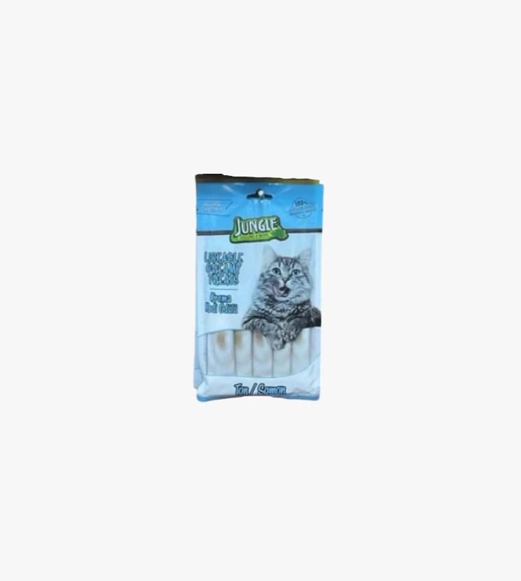 Jungle Cat Treats, Delicious Chicken & Salmon Flavors, Specially Designed for Adult Cats & Hairball Control