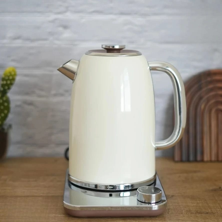 Korkmaz Retro Electric Kettle Stylish Design Multifunctional for Tea and Coffee Lovers