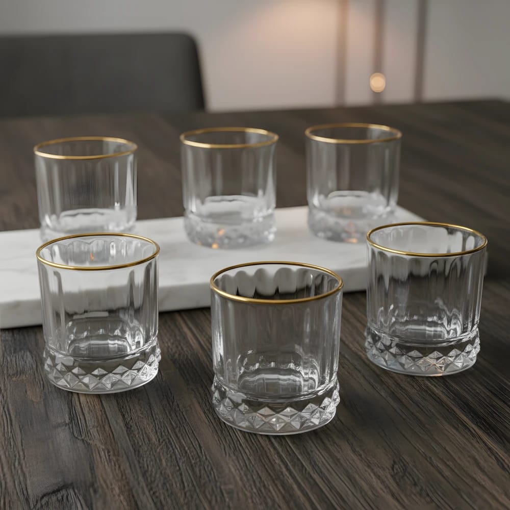 Glass Cups Set 6 Pcs