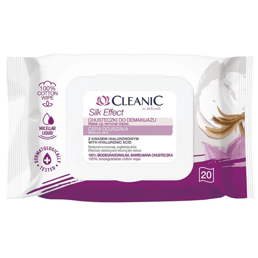 Cleanic Silk Effect make-up removal wipes 20 pcs