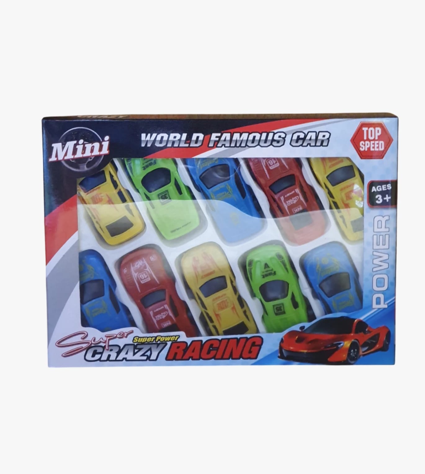 World Famous Mini Racing Cars Set for Kids Age 3 and Up with Colorful Design and Engaging Play Features for Development