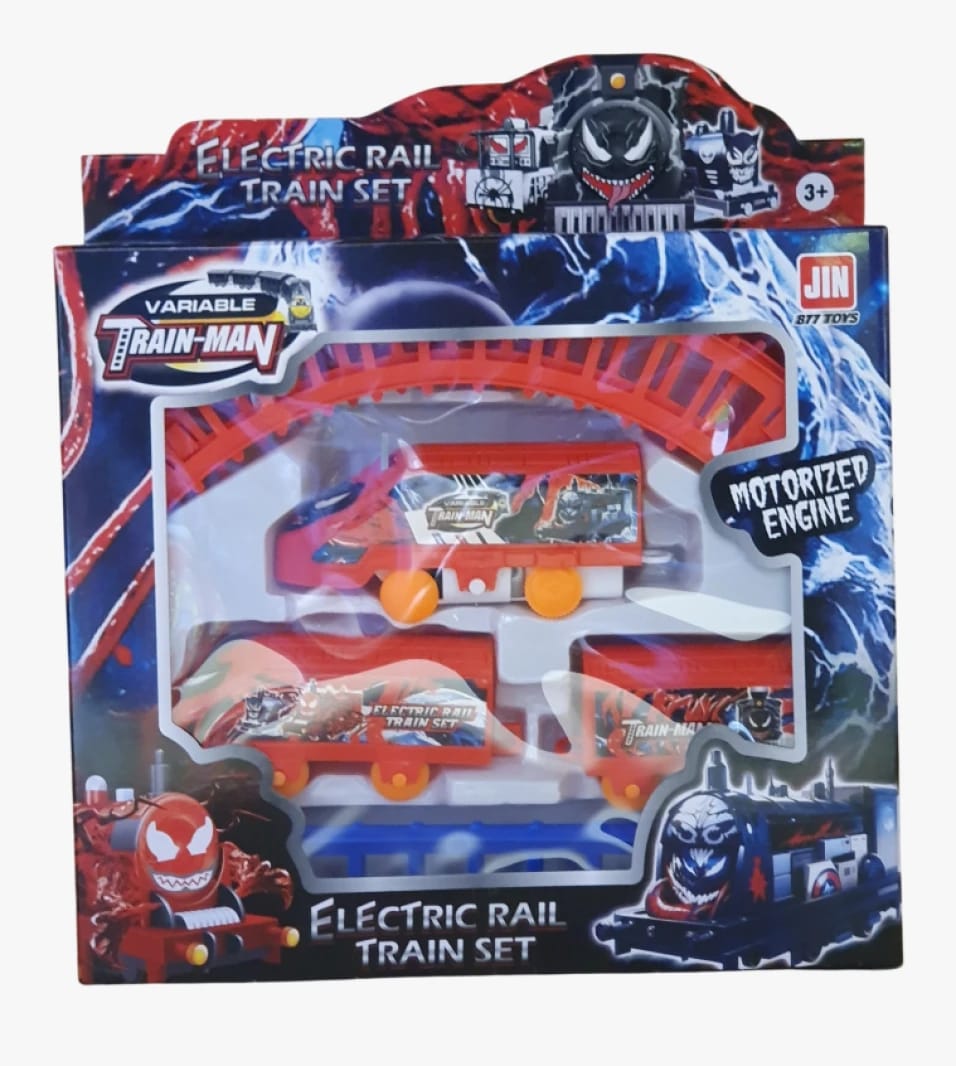 Variable Train-Man Electric Rail Train Set by JIN, for Kids Who Love Action, Adventure, and Imaginative Play with Trains.