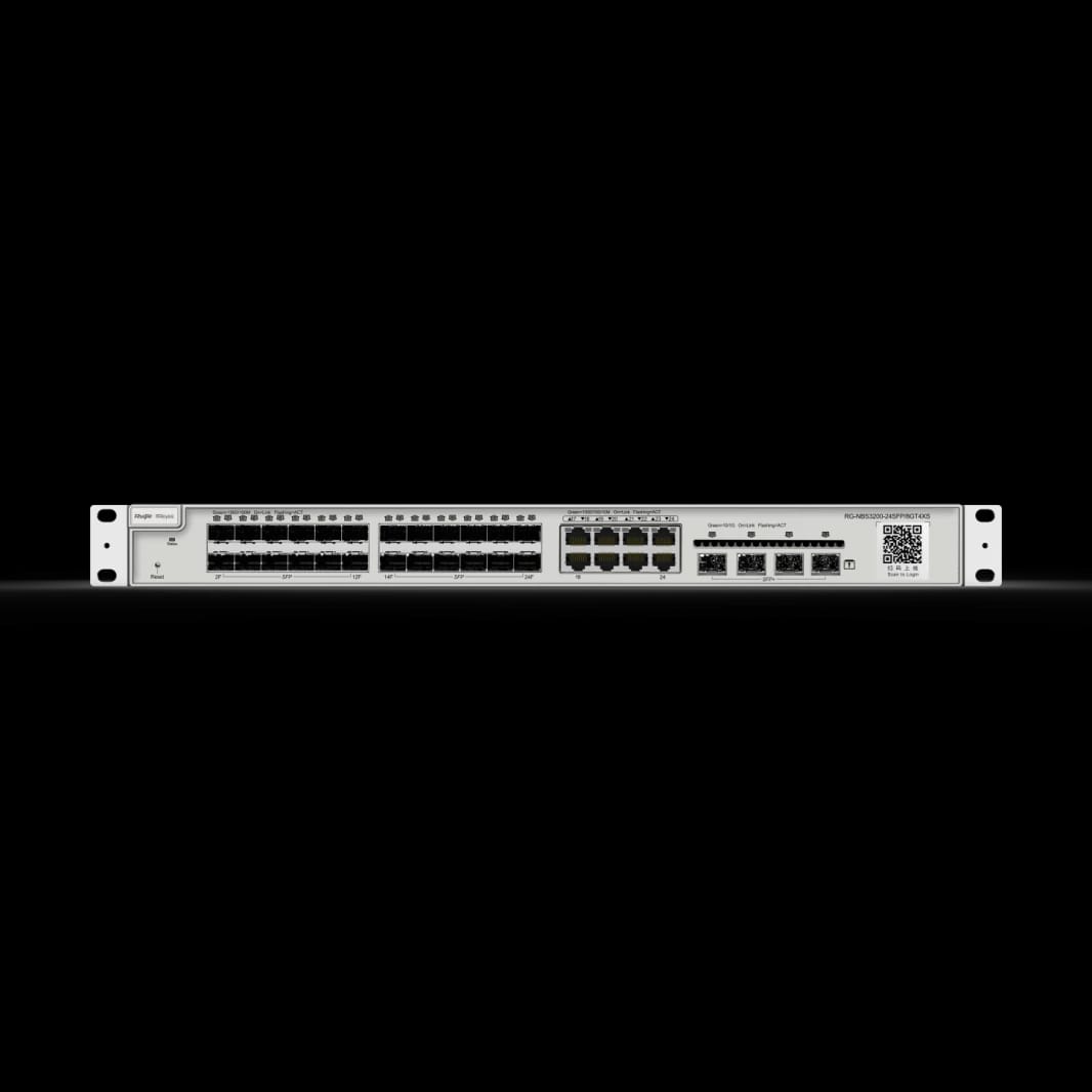 رايي RG-NBS3200-24SFP-8GT4XS مفتاح مدار سحابي L2+ مع وصلات 10G