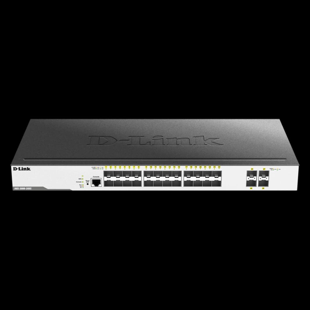 D-Link DGS-3000-28XS Managed Gigabit Switch - 8 Ports + 20 SFP Uplinks