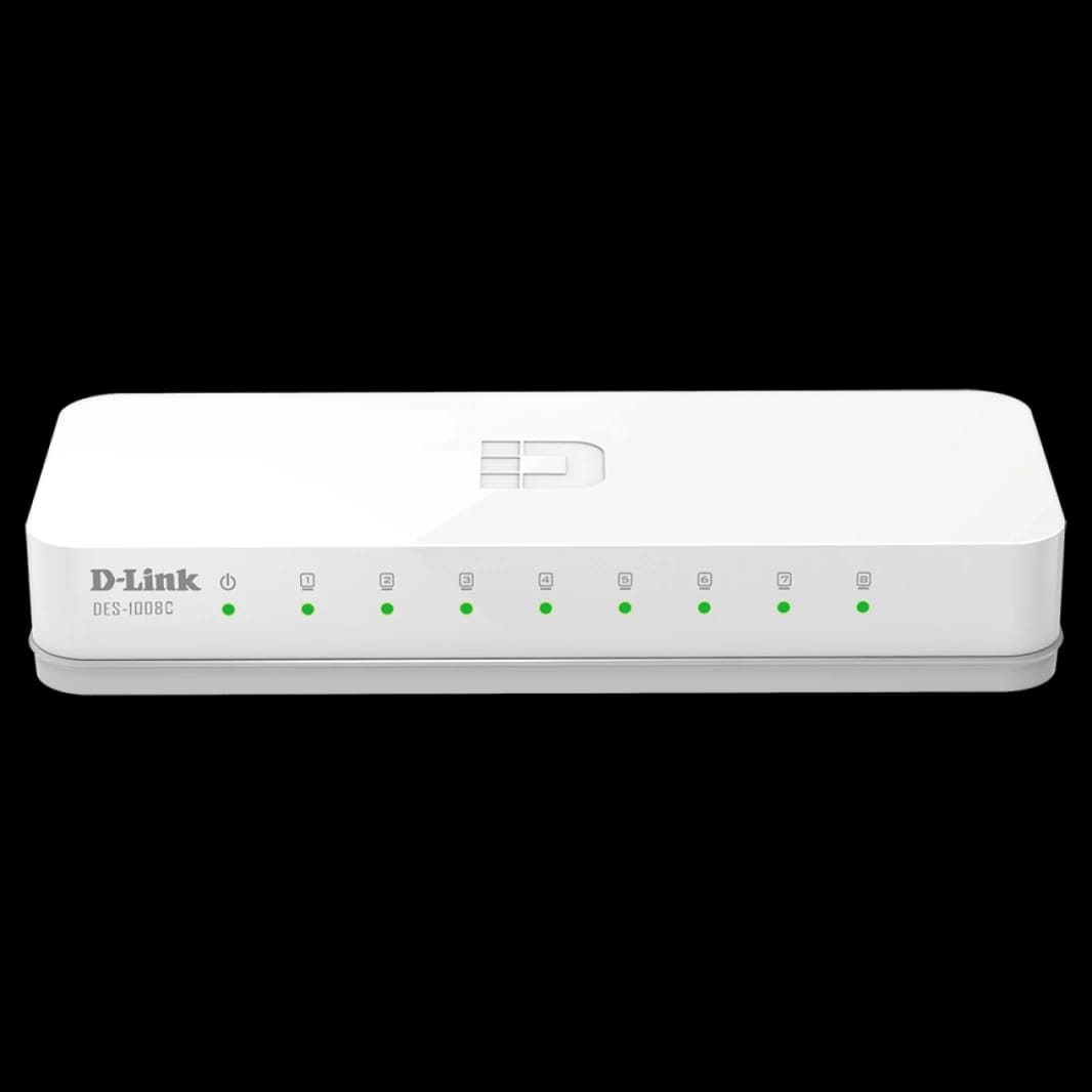 D-Link DES-1008C 8-Port 10/100 Mbps Unmanaged Switch - Compact Networking