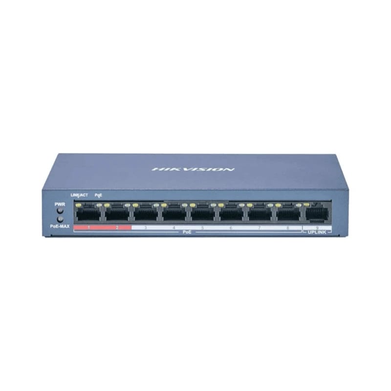 مفتاح HIKVISION إيثرنت سريع POE 8 منافذ 10/100 DS-3E1310P-EI/M