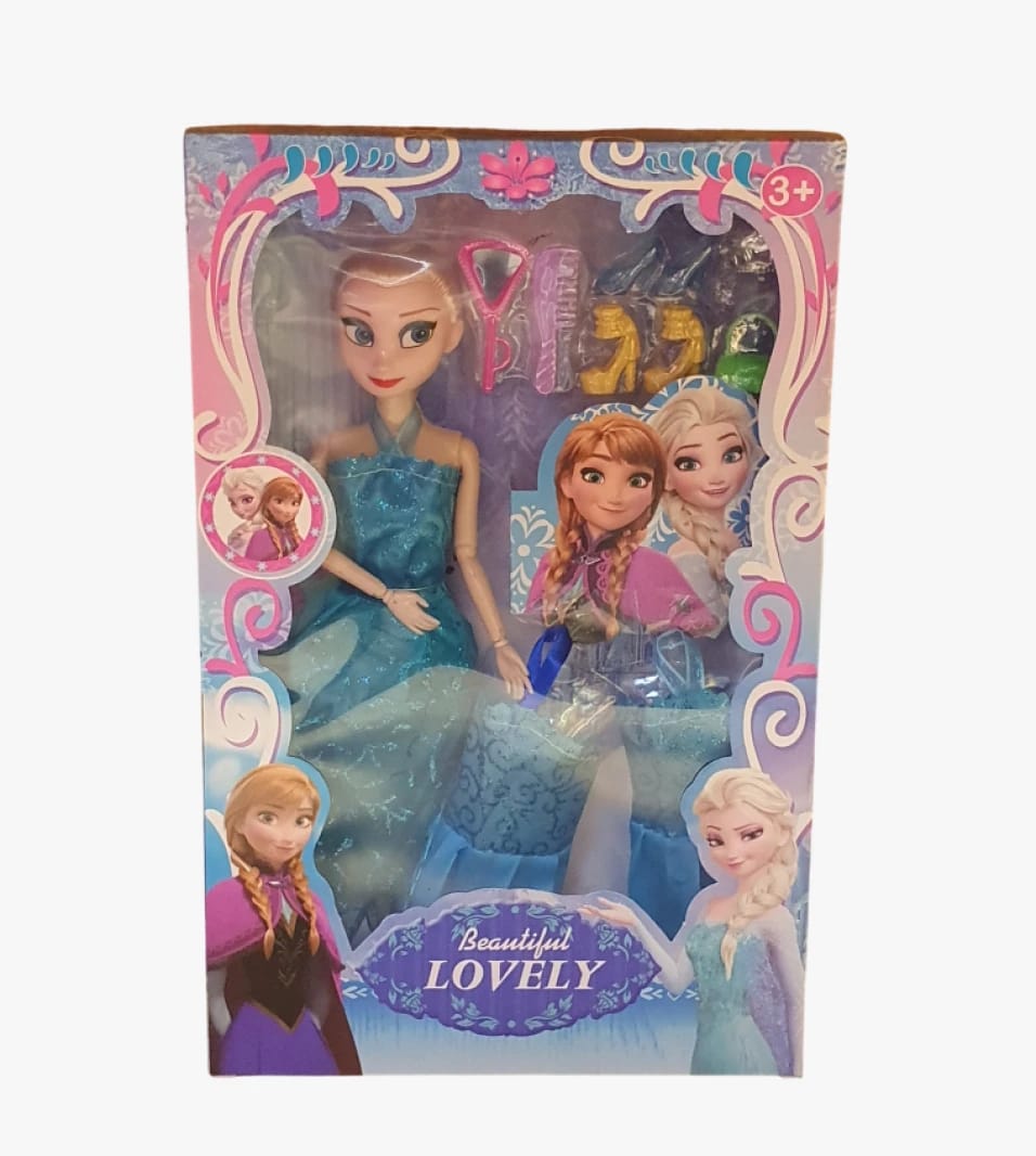 Beautiful Lovely Doll - Ice Themed Character Figure Doll with Elegant Clothing and Fashion Accessories for Kids 3+.