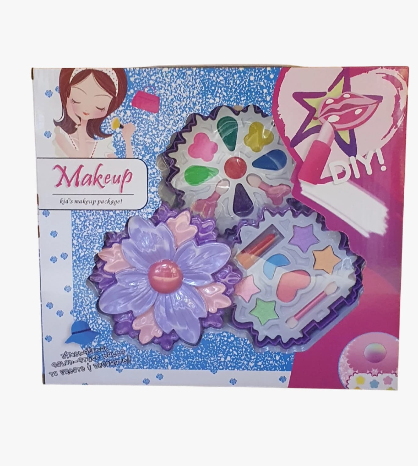 Unique Kids Makeup Set by Featured Brand, Stunning Flower Design for Kids to Create with Creativity