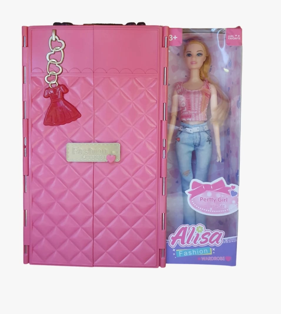 Alisa Doll Fashion Wardrobe Set for Girls with Accessories and Fashionable Outfits for Young Doll Enthusiasts