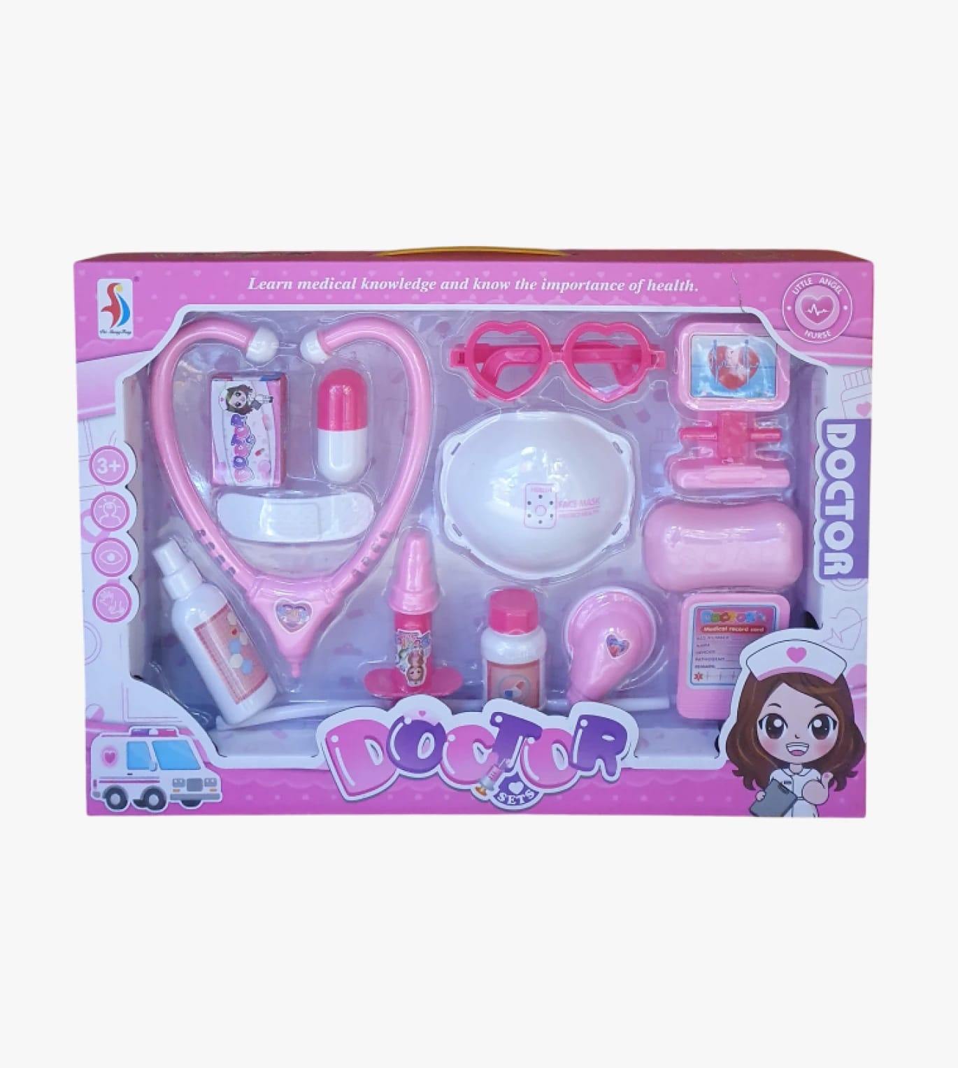 Doctor Play Set Toy Kit for Kids in Pink with Attractive Educational Designs for Imaginative Play, Focus on Health Care from Renowned Brand