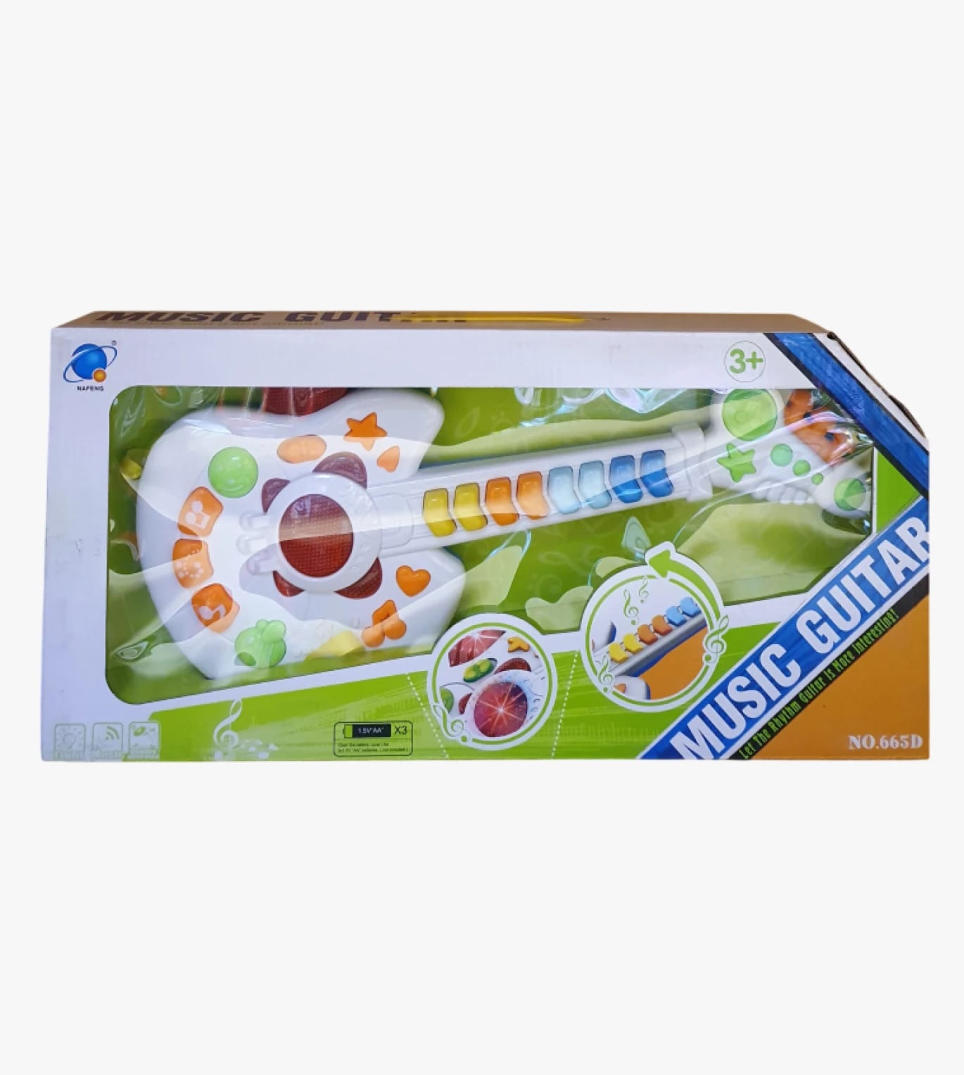 Lefeng Kids Music Guitar, Colorful Design with Light-Up Buttons for Children 3+ Years, Perfect for Fun Play and Learning