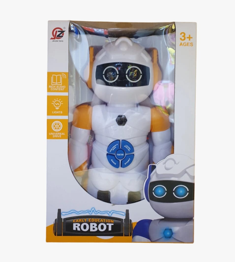 JZ Toys Early Education Robot for Kids with Interactive Design and Educational Features for Fun Learning and Play.