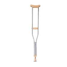 Aluminum Underarm Crutch - Adjustable and Cushioned for Comfortable Walking