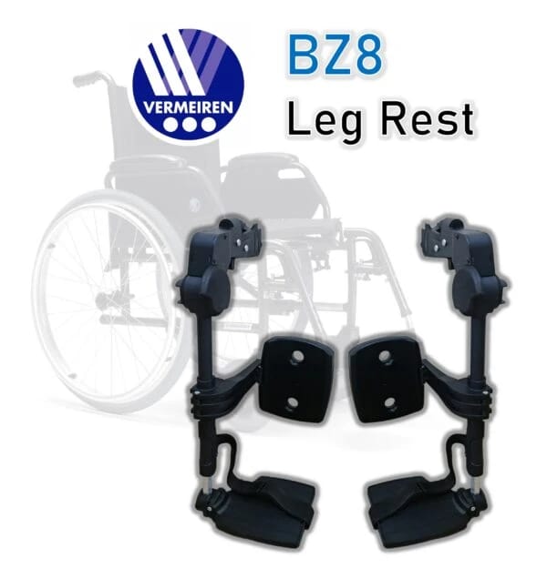 Wheelchair Leg Rest | Articulated Elevating | Self-Correcting | 1 Pair | Vermeiren | Jazz S50 BZ8