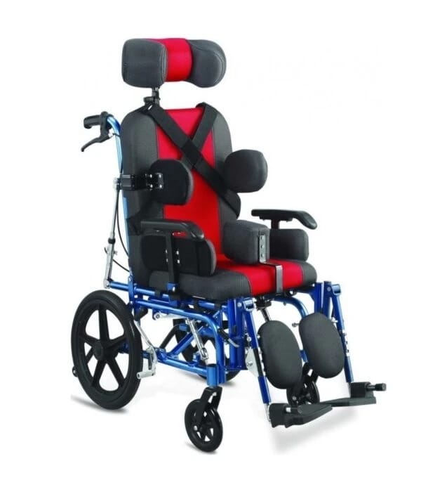 CP Wheelchair | Aluminum | 35 cm | Cerebral Palsy Children Wheelchair with Multi-functional | Adjustable Armrest | Tilt Recline Function | Lightweight Aluminium | JIANLIAN JL9020L