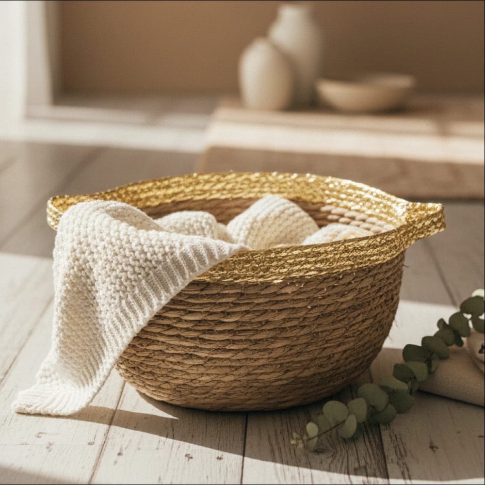 Straw Basket L