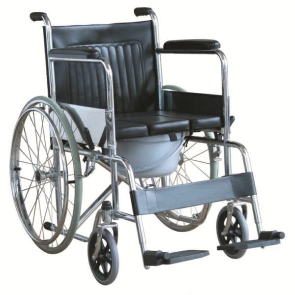 Commode + Wheelchair (2 in 1) | With “U” Seat Panel | JL609U | 45 CM
