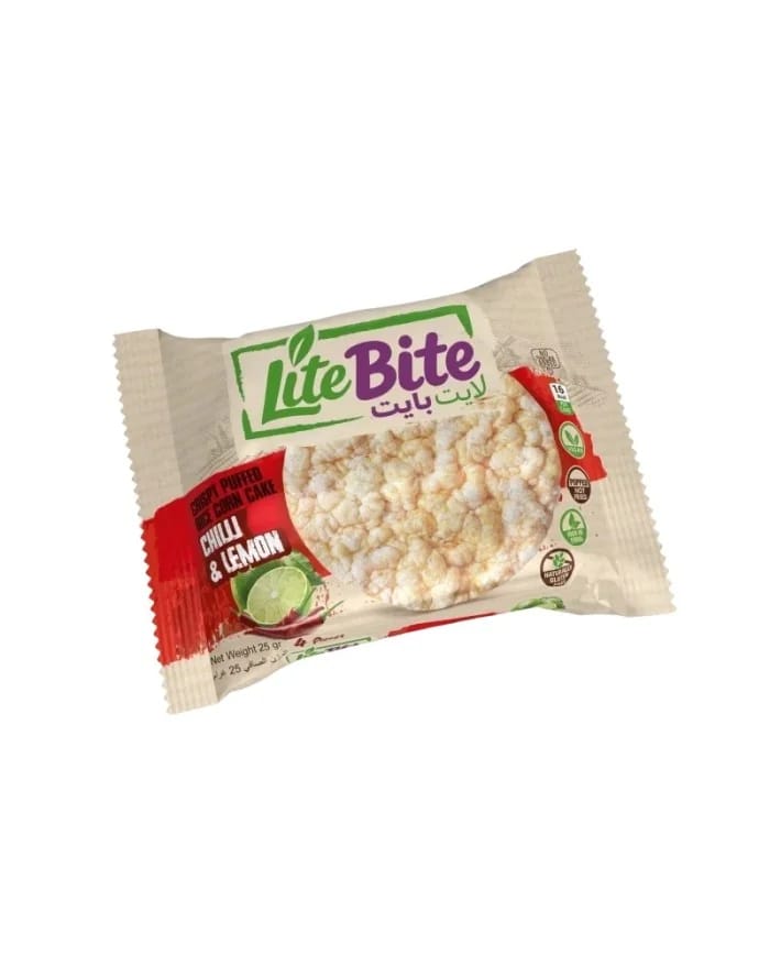 Puffed Rice Cake Chilli & Lemon 20g LiteBite