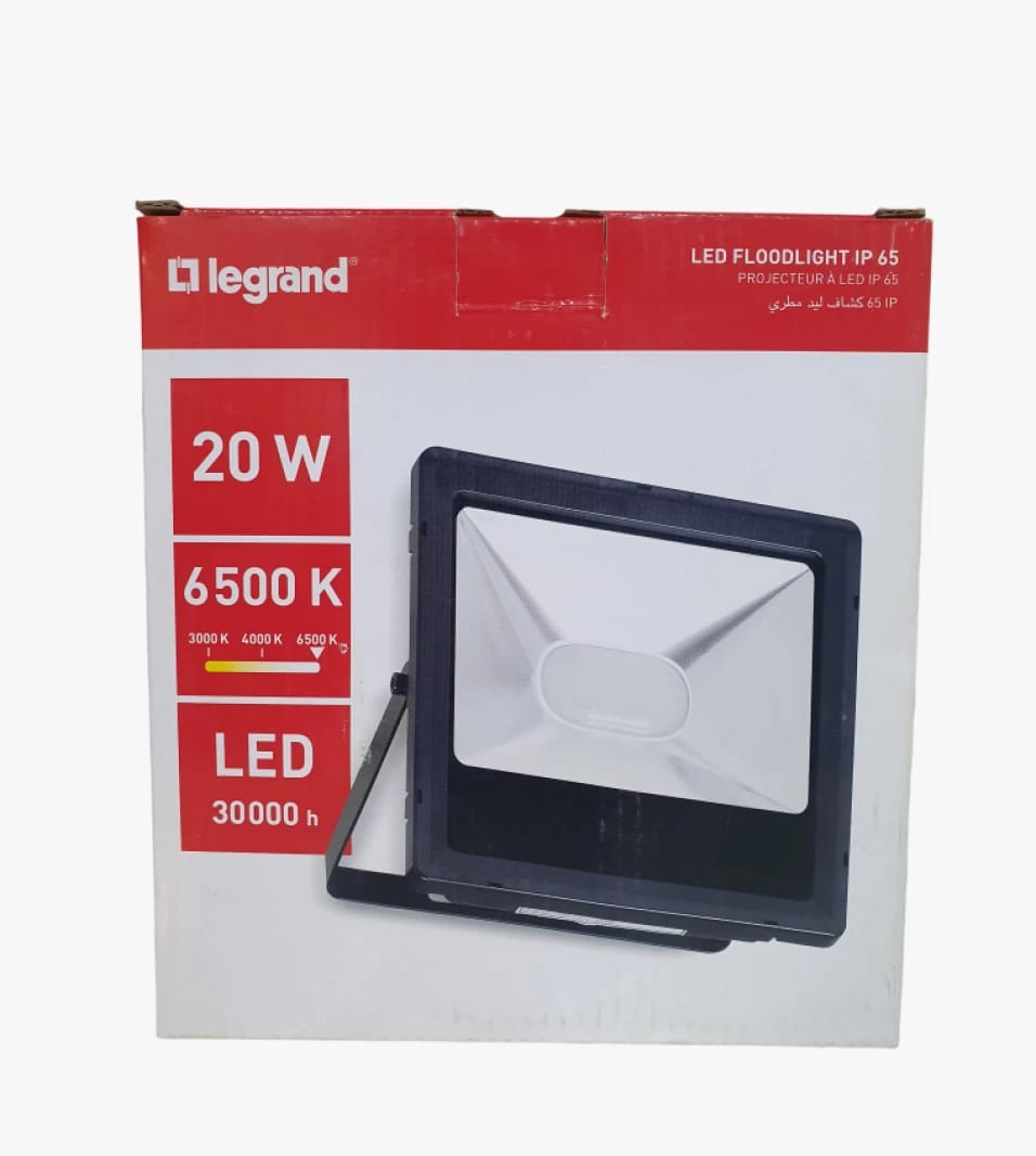 Legrand LED Floodlight for Outdoor Use, 20W, Designed for Customers Needing Bright Modern Lighting