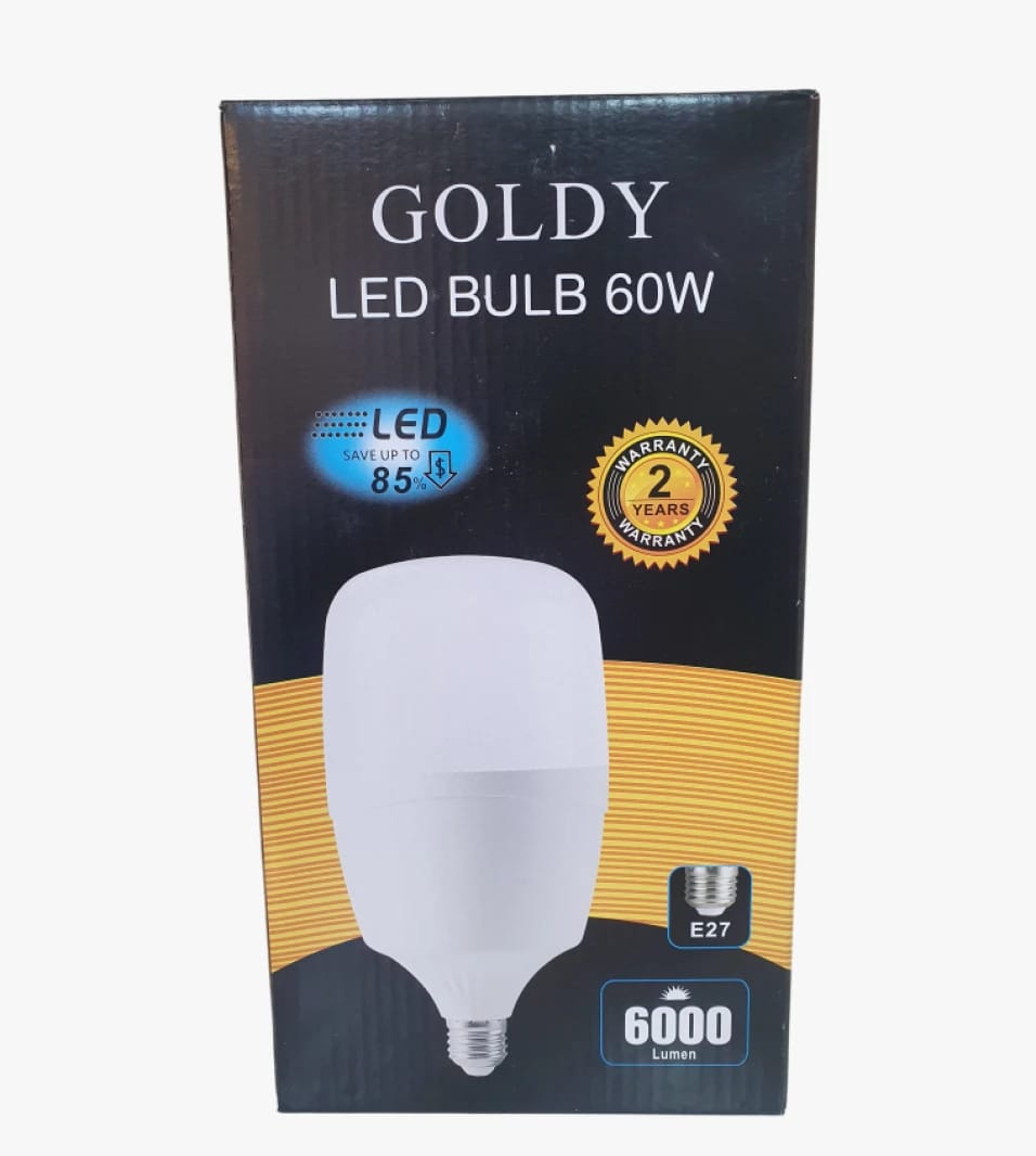 Goldy LED Bulb 60W Perfect Design with Strong Illumination for Maximum Energy Saving at Your Homes and Offices